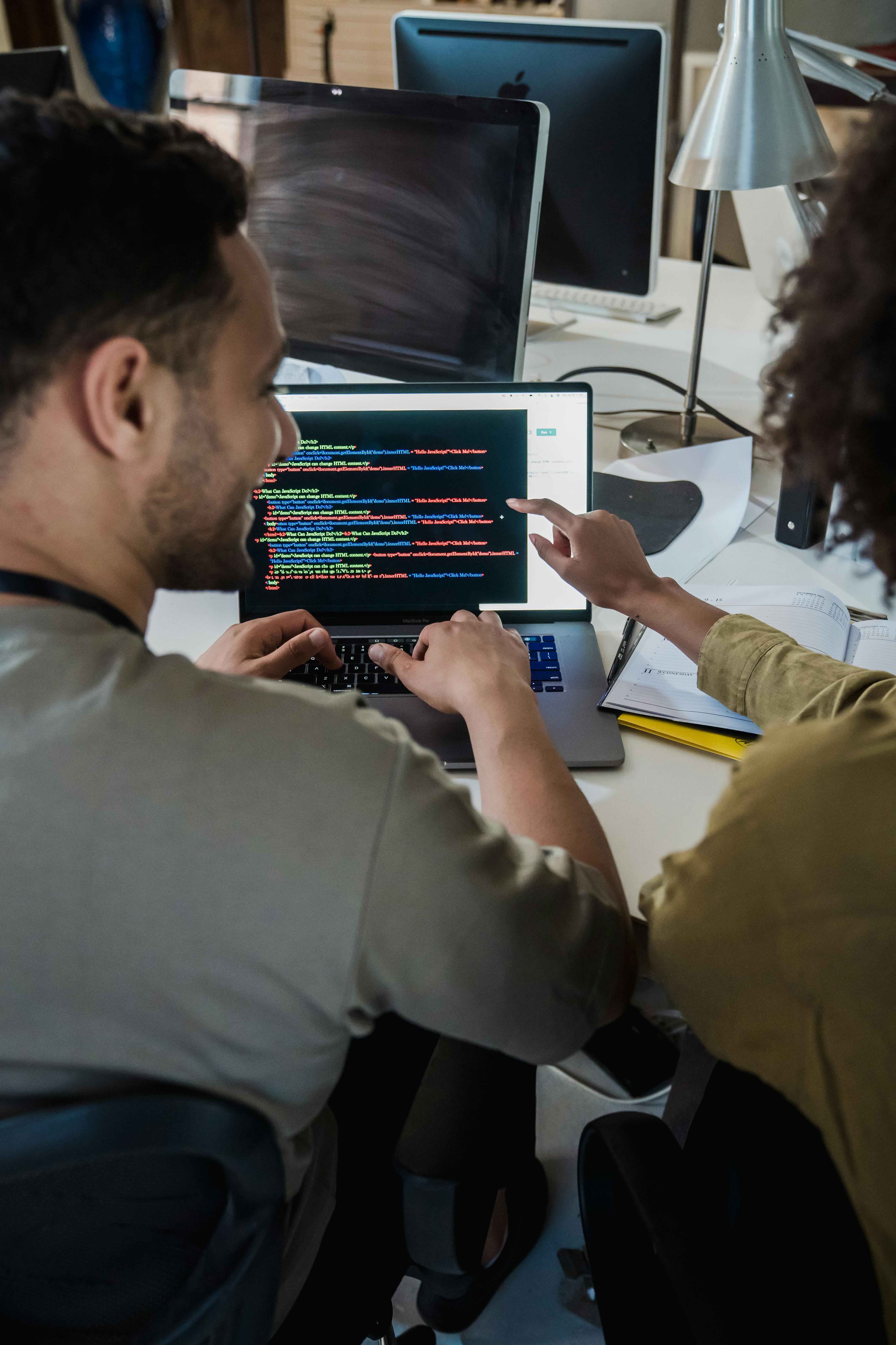 Software development workspace with modern tools